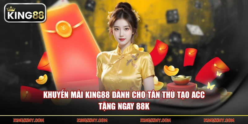 Khuyến mãi KING88 dành cho tân thủ tạo acc - Tặng ngay 88K